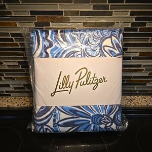 Lilly Pulitzer Fleece Blanket Resort White Give It  A Whirl New Nwt